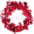 Новогодняя мишура, цвет: красный, 300 см M-17R Новогодняя продукция Mister Christmas 2009 г ; Упаковка: пакет инфо 8281d.